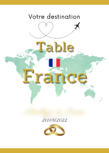 Affiche plan de table France