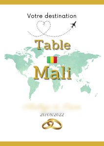 Affiche plan de table Mali