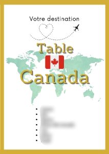 Plan de table Canada