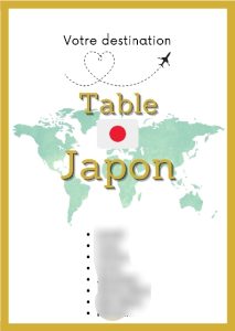 Plan de table Japon