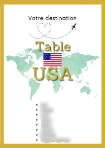 Plan de table USA